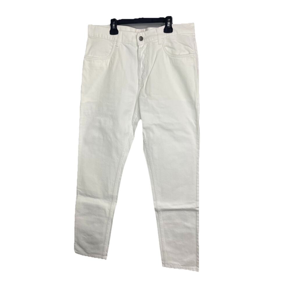 Luca Faloni White Button Up Jeans Mens UK 32 IT 48 Italian Cotton Denim NWT